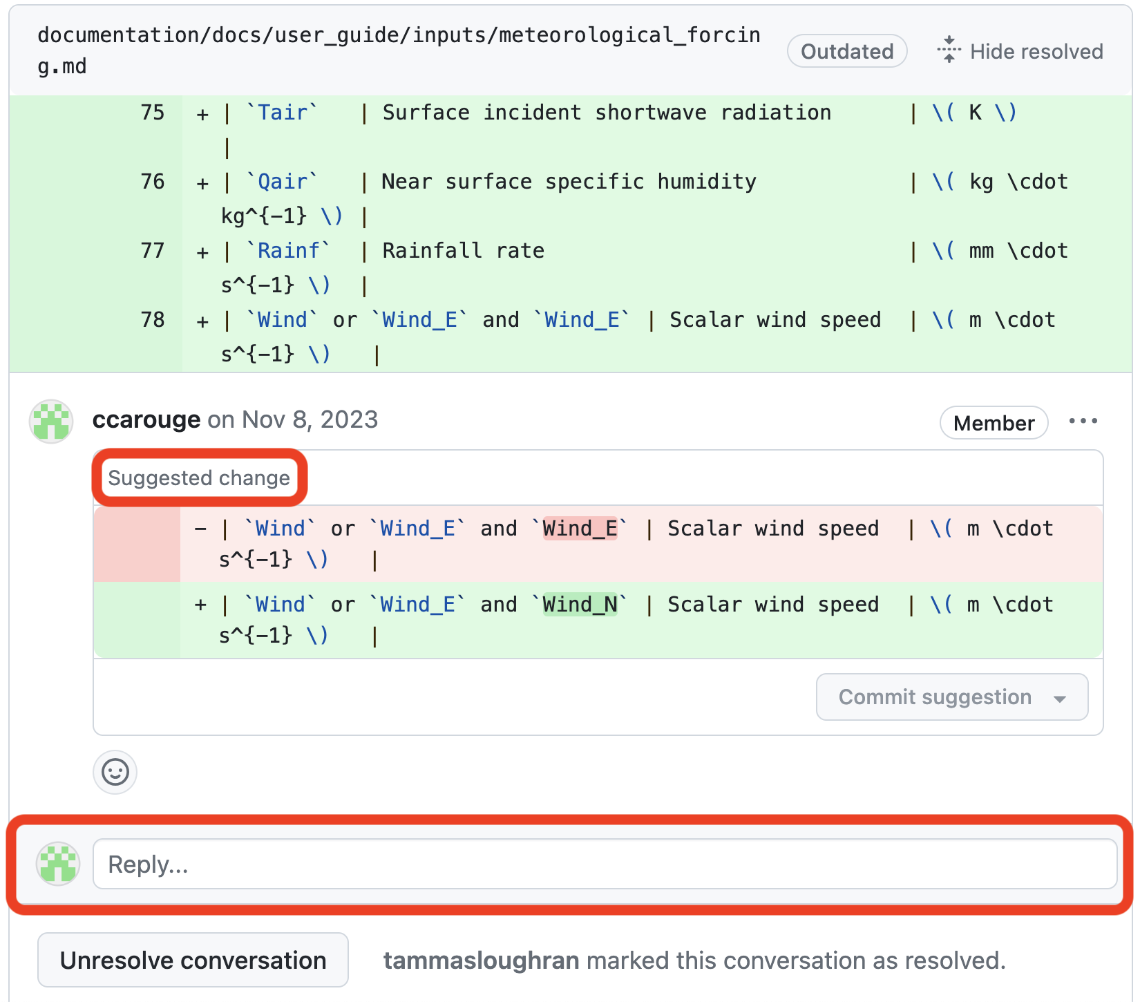 how review suggestion